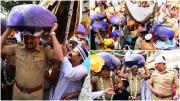 मुंबई पुलिस के अधिकारियों ने बुधवार को माहिम दरगाह पर भक्तिभाव से चद्दर चढ़ाई. Pics/Shadab Khan