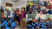 वल्लभभाई पटेल विद्यालय के पूर्व छात्र एक साथ आए और गरीब स्कूली बच्चों की मदद की. (Karan Negandhi)