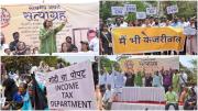 दिल्ली के मुख्यमंत्री अरविंद केजरीवाल की गिरफ्तारी के खिलाफ विपक्ष के इंडिया गुट ने शुक्रवार को मुंबई में विरोध प्रदर्शन किया. Pics/ Sayyed Sameer Abedi & AAP
