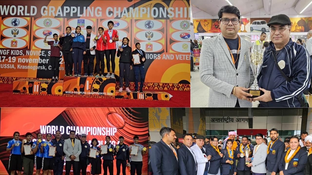 વર્લ્ડ ગ્રપ્પલિંગ (રેસલિંગ) ચેમ્પિયનશીપમાં ભારતે જીતી ચેમ્પિયન ટ્રોફી