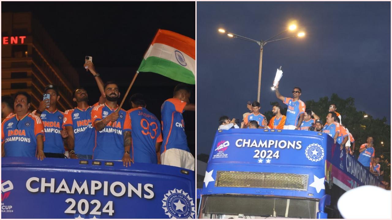મુંબઈના દરિયાકાંઠે ભારતીય ક્રિકેટ ટીમની વિજય યાત્રા, ૩ લાખ કરતાં વધુ લોકો જોડાયા