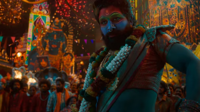 Pushpa 2 Teaser: Allu Arjun wears a Saree, Thrashes Goons in a Power ...