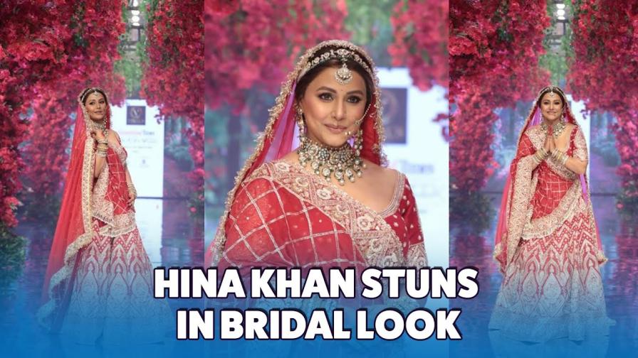 Hina Khan Dazzles in Bridal Wear Amid Cancer Battle