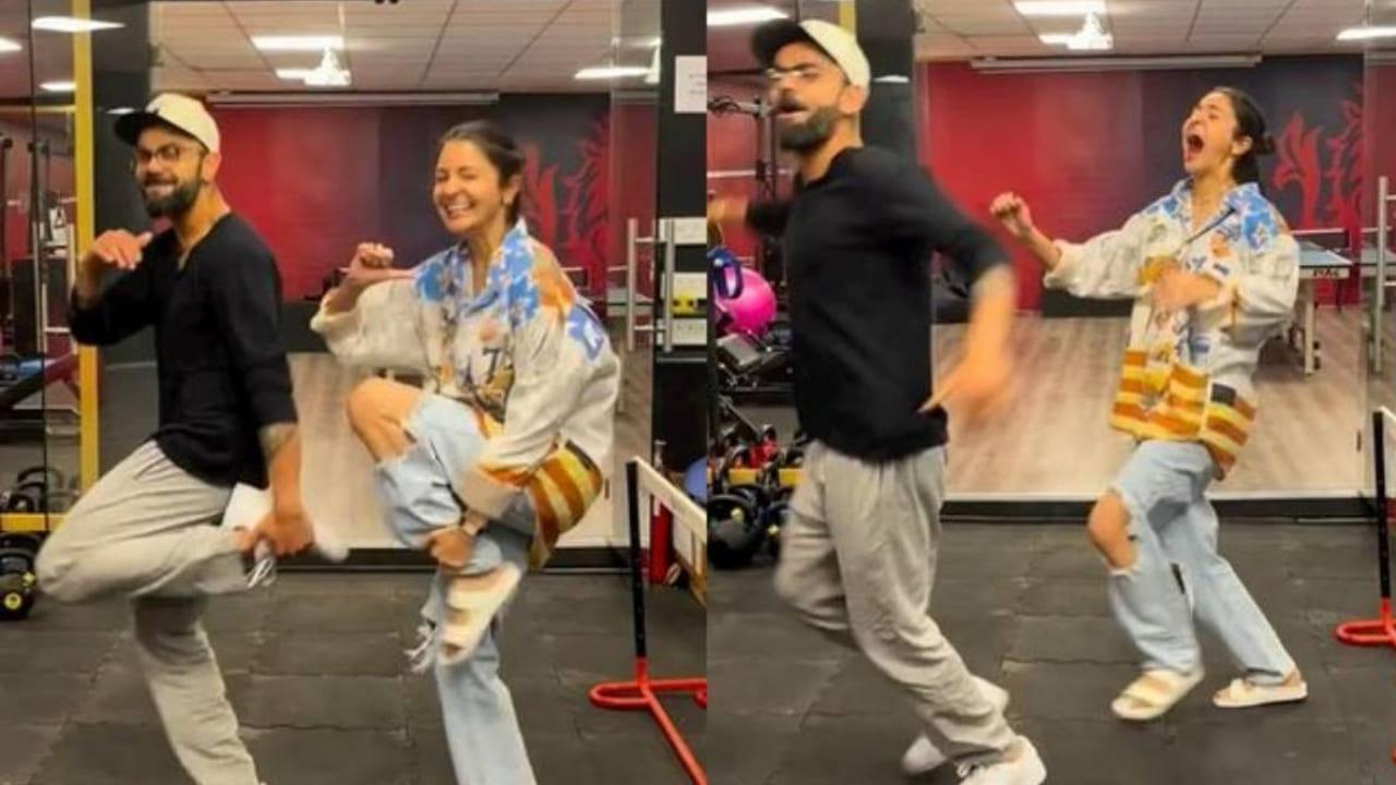 WATCH! Anushka Sharma Cannot Stop Laughing As Virat Kohli Sprains His Leg  In A Fun Dance Video