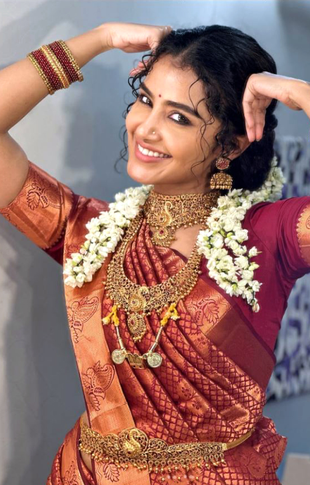 Anupama parameswaran saree HD phone wallpaper | Pxfuel