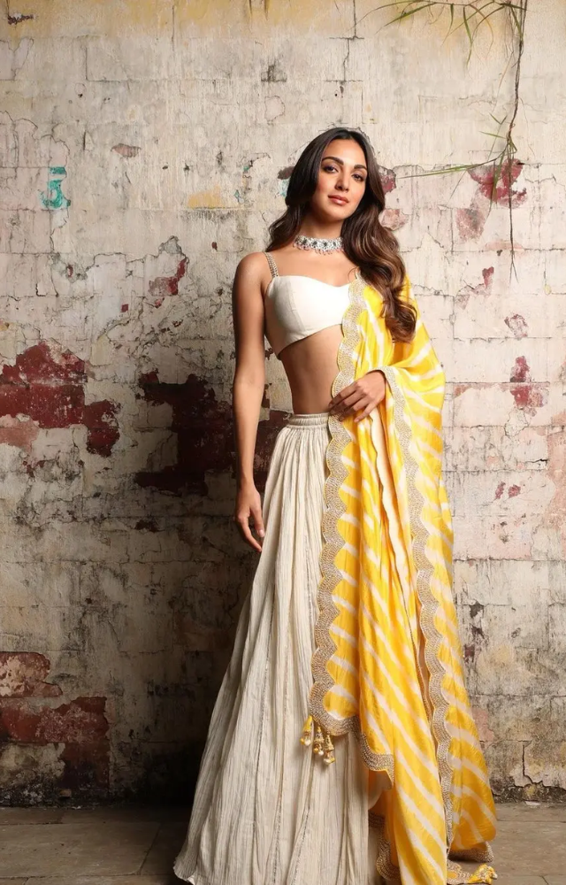 Yellow Color Bridal Lehenga Choli With Digital Print and Sequence  Embroidery in USA, UK, Malaysia, South Africa, Dubai, Singapore