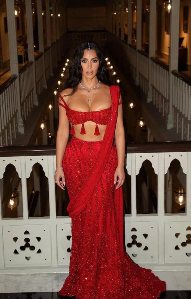 Kim Kardashian At The Ambani Wedding